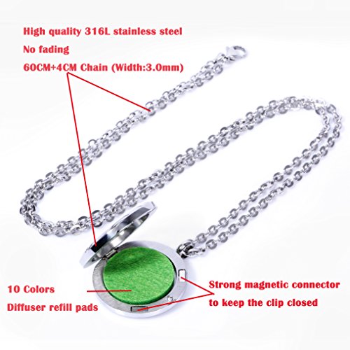 2 Pieces Fragrance Aromatherapy Essential Oil Prume Diffuser Necklace Locket Pendant Outfitters With 24 Inch Chain-Tree Of Life & Cloud Set #TOP5