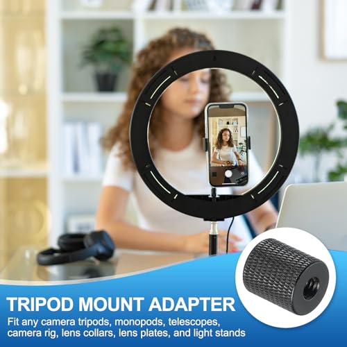 Adaptador de tornillo de trípode 1/4 hembra a M6 macho con conector de tuerca doble PATIKIL 4