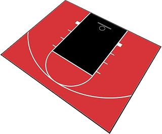 MODUTILE Outdoor Basketball Half Court Kit 30ft x 25ft -Lines and Edges Included-Made in The USA