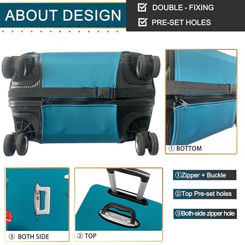 Luggage Covers For Suitcase Tsa Approved,Suitcase Cover Protector Fit 18-20 Inch Luggage,Washable Elastic Stretchy Anti-scratch