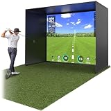 GoSports 12 x 9 ft Golf Simulator Enclosure Net - Complete Set with Frame and HD Impact Screen Kit