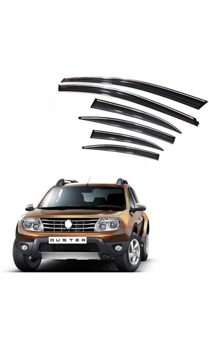 Compatible Chromeline Silverline Door Visor Wind Deflector Duster Set of 6 Pieces-image-16