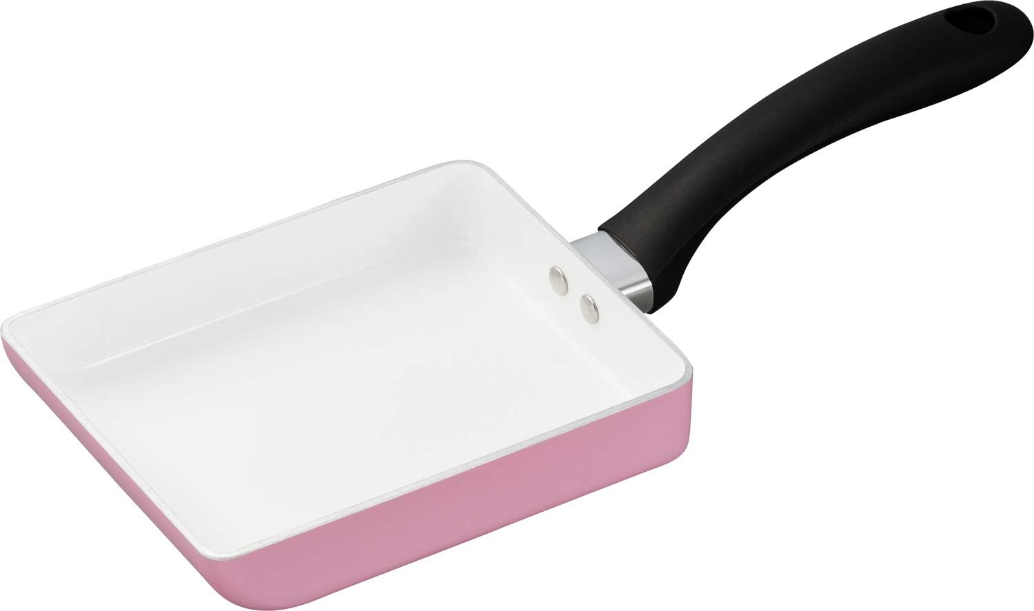Kyocera CF-GEB-WPK Fluorine-Free Egg Frying Pan, 5.5 x 7.1 inches (14 x 18 cm), Gas Fire, Cerabrid, Cerabrid, Pink