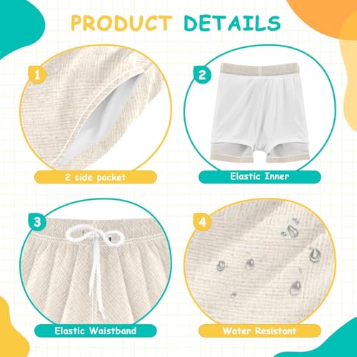 GuoChe Close Texture Swimming Shorts for Boy Youth Girls Activewear Shorts Compression Liner Quick Dry Elastic Colorful4