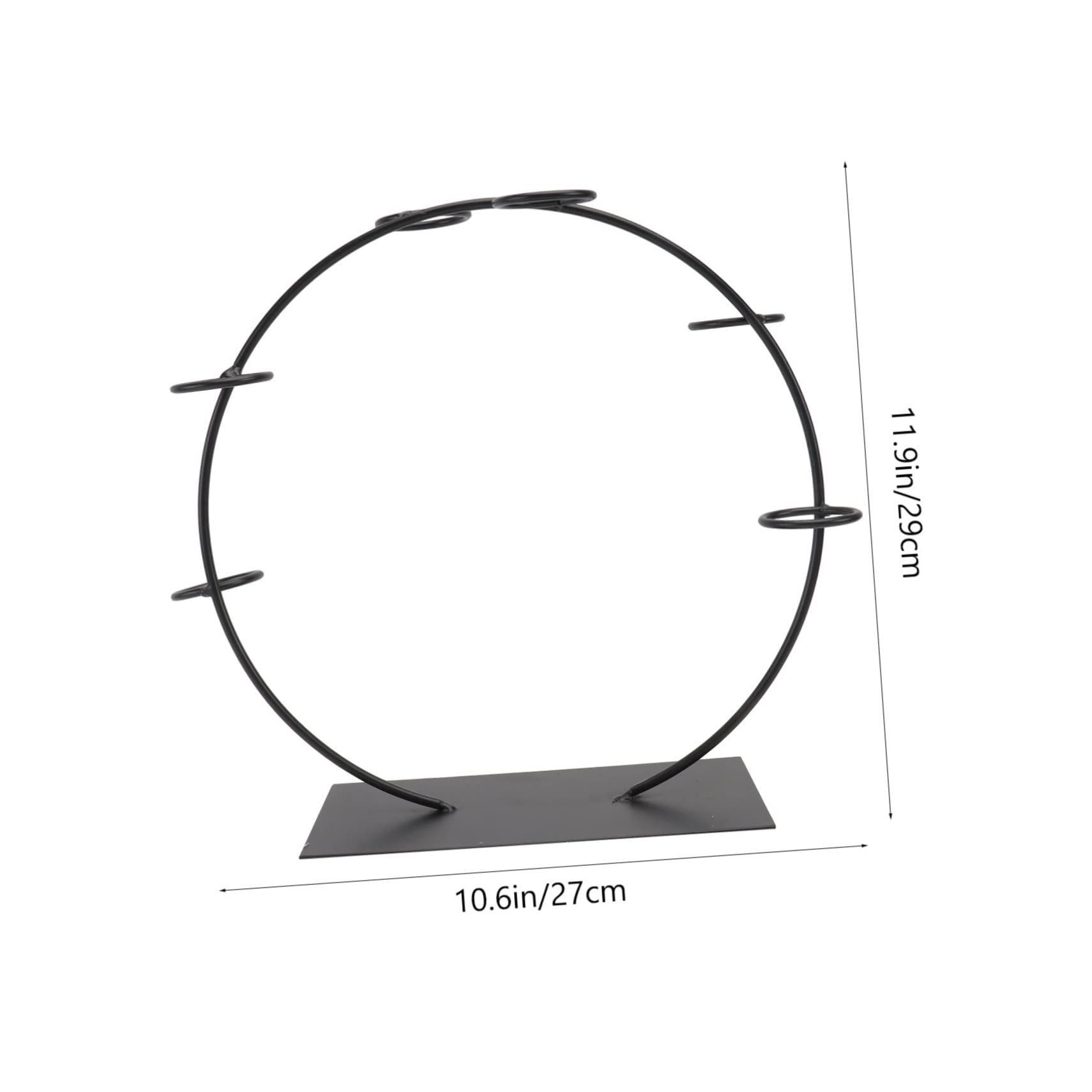 Zerodeko Supporto Dessert 6 Slot in Metallo Nero per Matrimoni | Base Piatta Circolare, Stabile Sul Tavolo, per Pasticcerie e Allestimenti Dessert