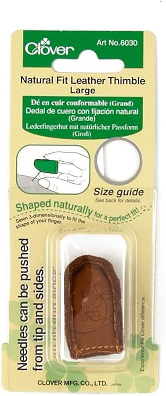 Dedal de cuero Clover Natural Fit grande