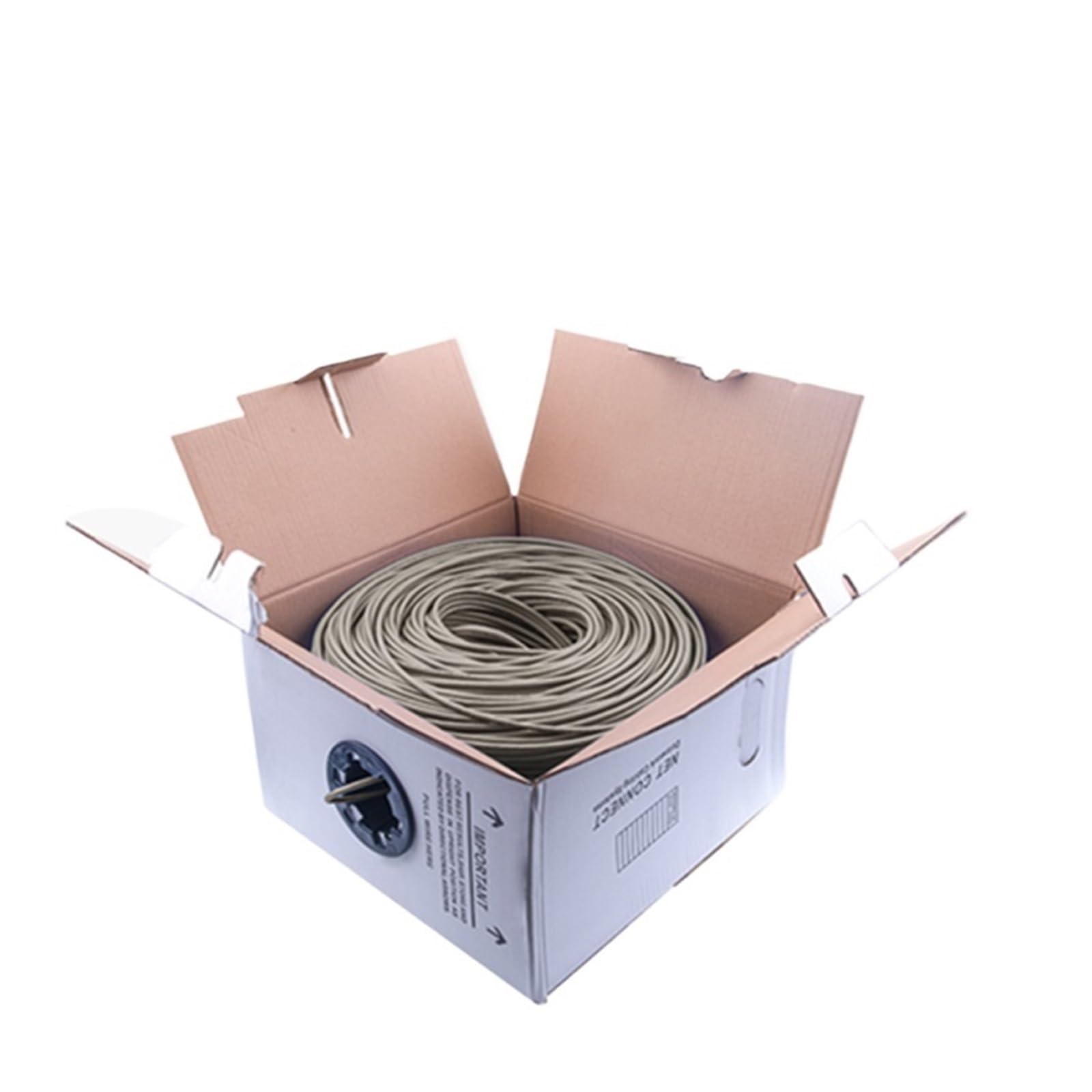 Cavo LAN Internet RJ45 Cat5e Cavo di Cablaggio di Rete SFTP Cavo Patch Ethernet a Doppia schermatura for Router RJ45 (Color : Gray, Size : 305m)