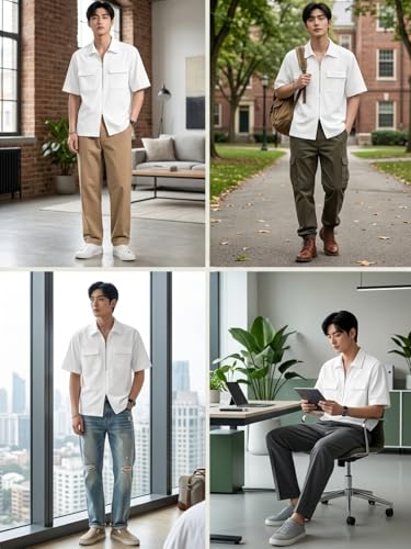 Image of GRECIILOOKS Men's Lycra Blend Regular Fit Tshirt | Mens TShirt's | Polo T- Shirt for Mens | Half Sleeve Polo Neck Tshirt for Men (Available in Plus Sizes)