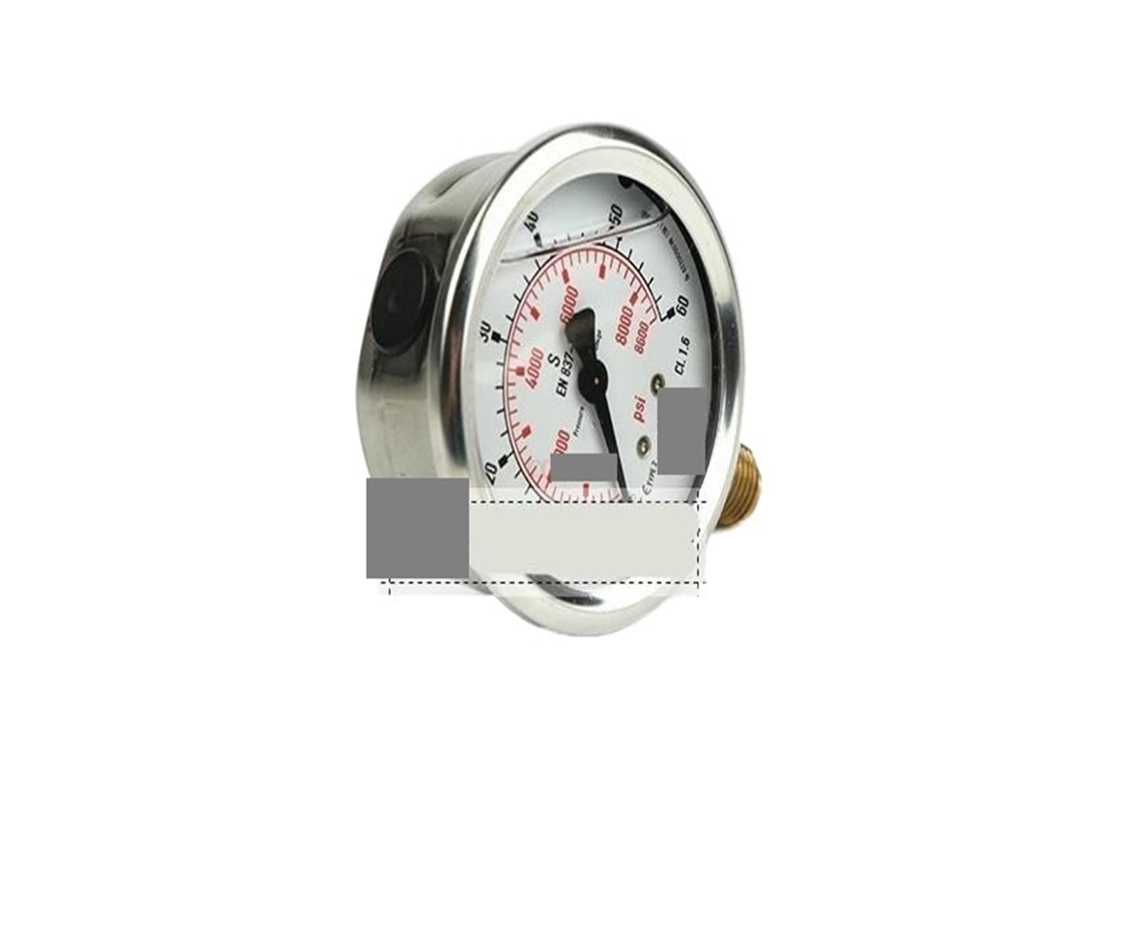 Amazon | WIKA EN837-1圧力計対応 耐衝撃ステンレス圧力計 負圧