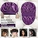 Doitory Satin Silk Bonnet for Sleeping, Double Layer Silk Sleep Cap for Men & Women, Soft Satin Lined Bonnet for Natural & Curly Hair(Deep Purple)