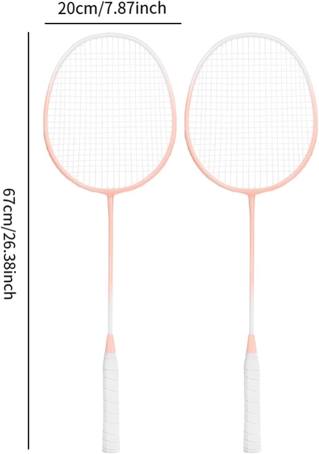 Luminous Badminton Rackets Set Badminton Racquet Non Slip Handle Steel Alloy Beginner Training Game Competition Gear with Bag