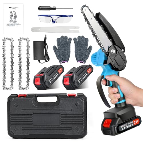 【2025強化版】チェーンソー 充電式 ハンディ 電動チェーンソー 21V...