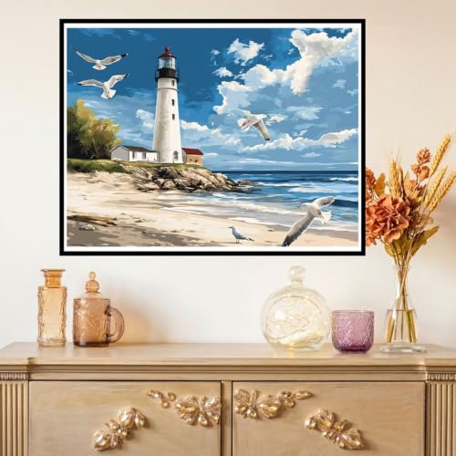 Broderie Diamant Plage 5D : Votre Instant de Détente Créatif