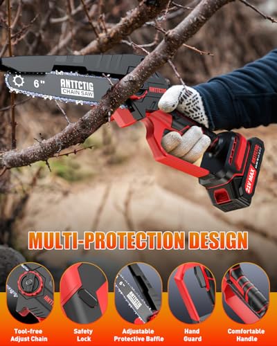 Anttctig Upgraded Version) Mini Chainsaw 6 Inch Cordless thumb #6