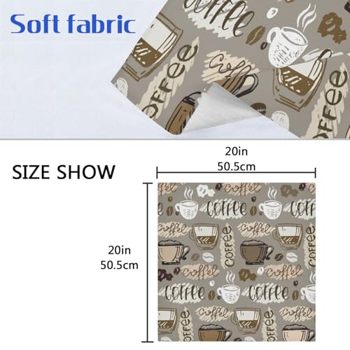 Set de 4 Servilletas de Tela Café 50.5 x 50.5 cm miniatura 7