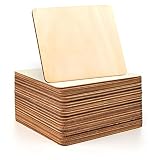 Coopay 40 cuadrados de madera sin terminar de 6 pulgadas, suministros de bricolaje y decoración del hogar