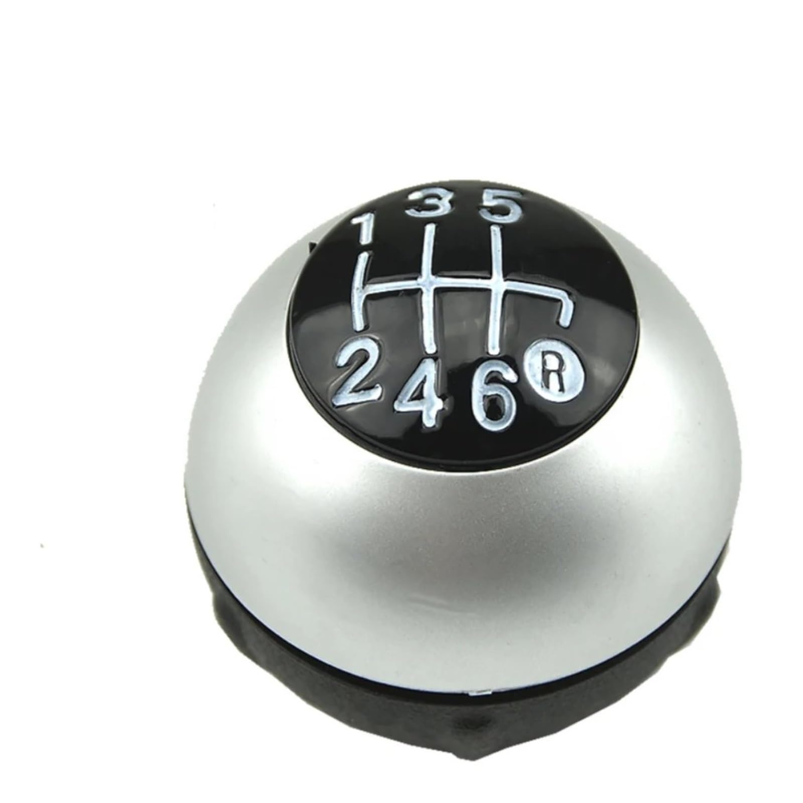 Jsyalmslw 6 Speed Matte Sliver Gear Shifter Knob For Fiat 500 2012-2018 2017-500C 2014-500 Cult Upgrade