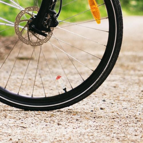 Toddmomy 4pcs Set de Tapas de Válvula de Neumáticos de Metal para Bicicletas y Vehículos, Cubiertas Resistentes al Clima para Bicicletas, Coches y Motocicletas miniatura 5