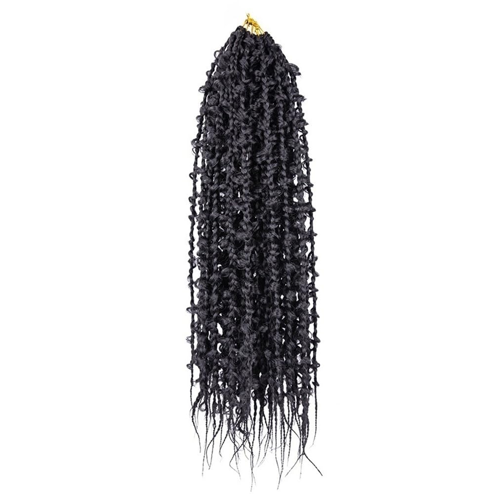 Extension de Coleta Trenzas en caja de mariposas de 24 pulgadas, pelo de ganchillo, 6 paquetes de pelo de ganchillo prelooped, trenzas largas de mariposa, trenzas de caja de jungla, pelo de ganchillo,