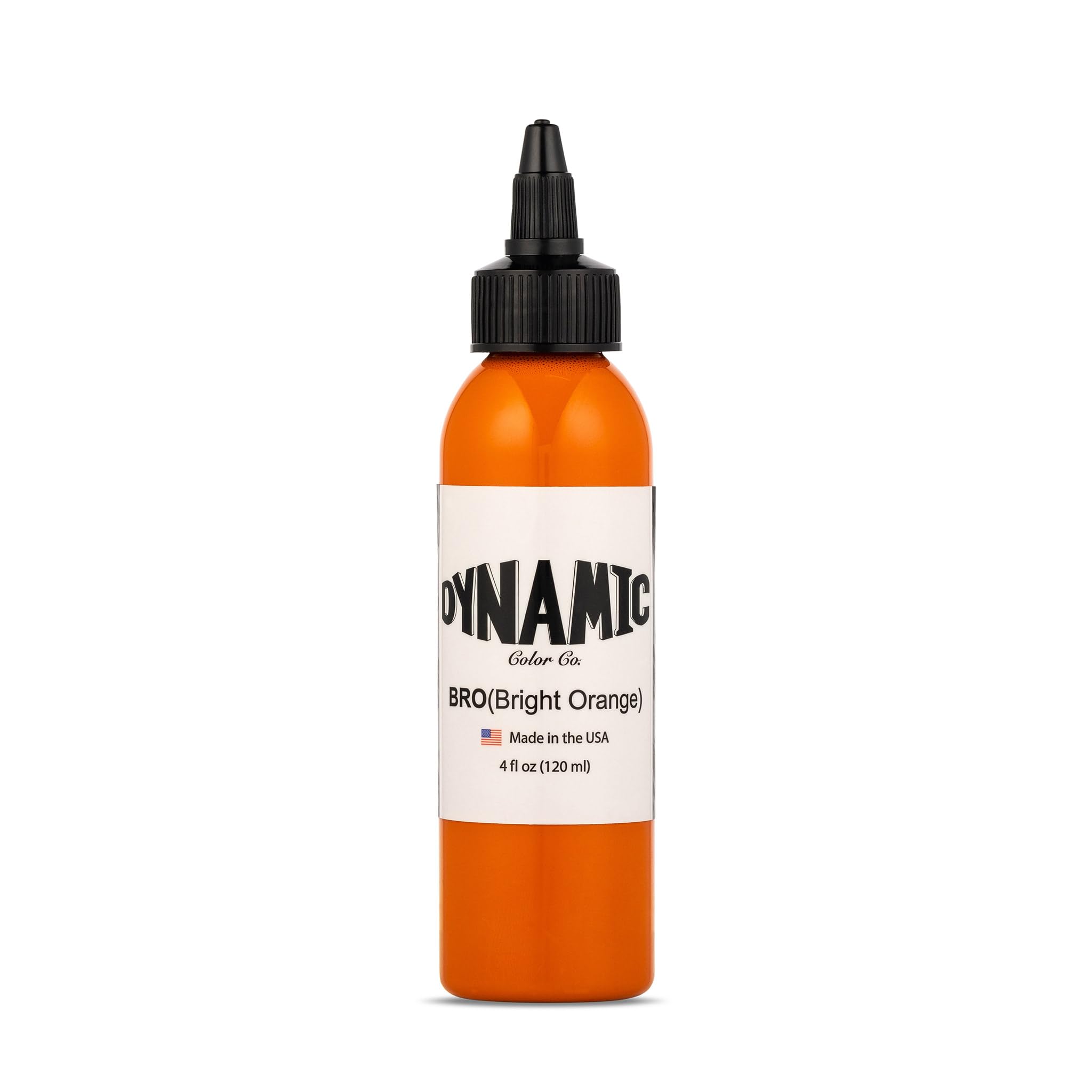 Dynamic Color Bright Orange Tattoo Ink, Made in USA Since 1990, 4 oz