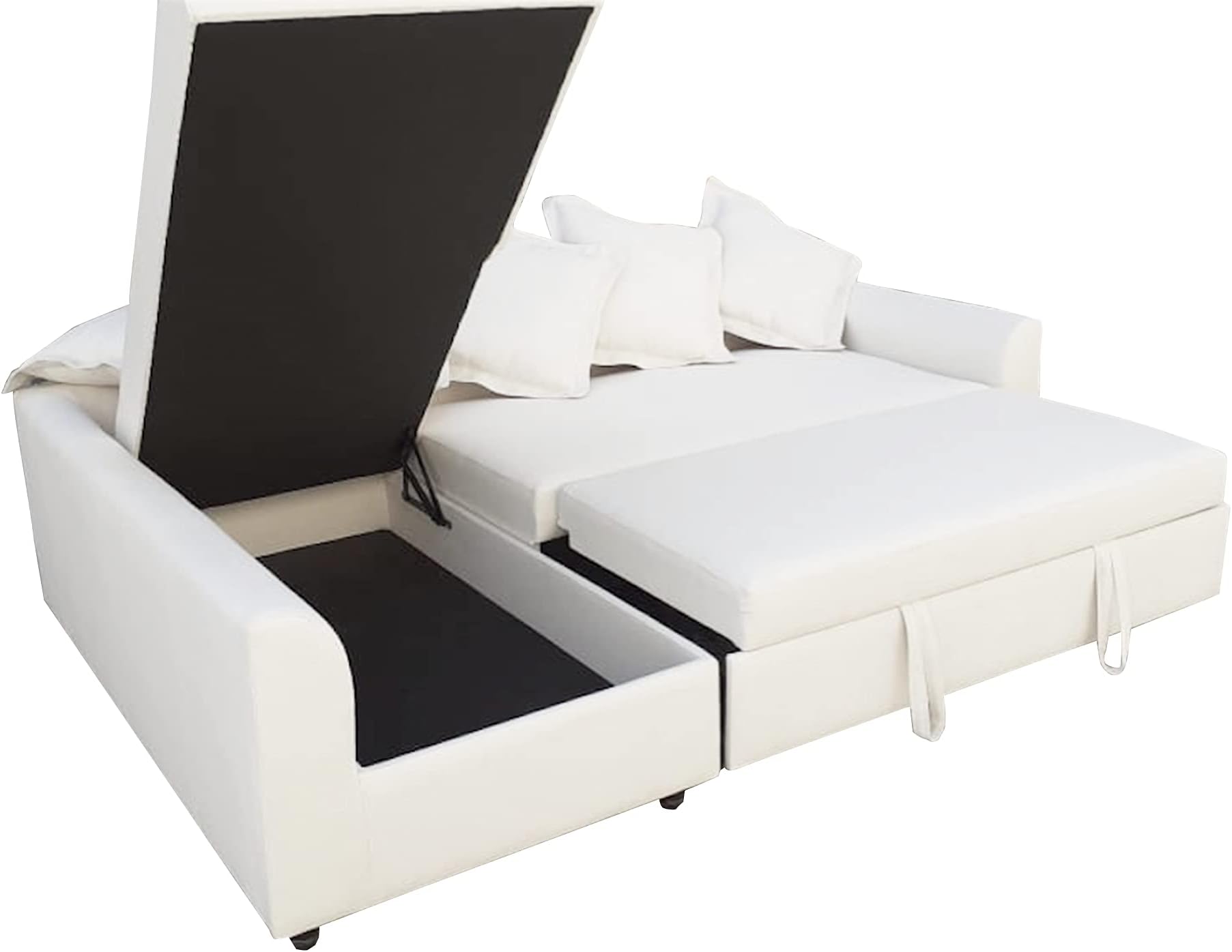 R2R Furniture Allform L-Shape Designer Sofa Bed with STORAGE - (Both Sides Available)