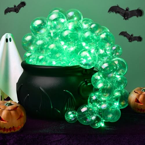 BHLUUIYER Halloween Decorations Indoor - DIY Witches Bubbling Cauldron Set with Light Halloween Hocus Pocus Party Decor Black Witch Plastic Cauldron Bowl Pot Decorations for Table Mantle