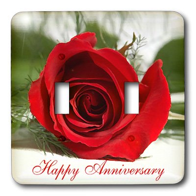 Interruptor doble Happy Anniversary decorativo para salones y dormitorios románticos 3