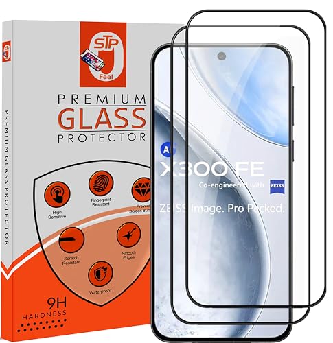 Image of STP FEEL Premium HD+ Tempered Glass Screen Protector Guard Compatible For Vivo X300 FE 5G (Ultrasonic Fingerprint Supported) (6.31 Inch, Pack of 2) | Edge to Edge Coverage