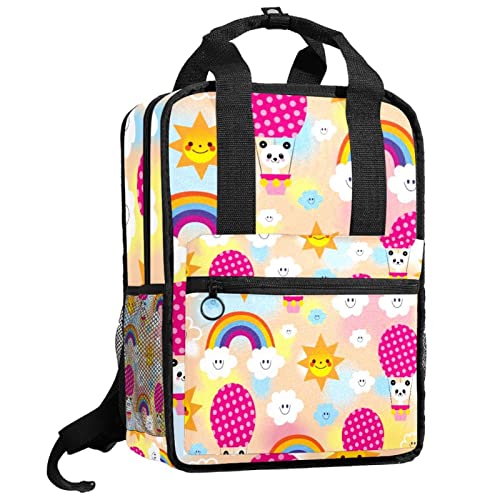 Sac à dos motif panda enfants avec bretelles réglables fille garçon
