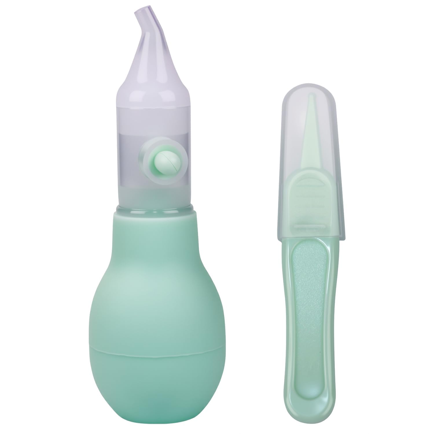 Baby Nose Picker, 1 Pc Baby Nasal Aspirator + 1 Pc Nose Tweezers – Soft Tip Anti-Backflow Nasal Cleaner, Portable Case for Newborns Infants Travel Diaper Bag-image-38