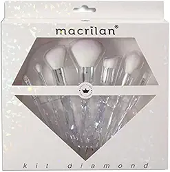 Macrilan Kit Diamond Com 7 Pincéis Profissionais Para Maquiagem - Ed003