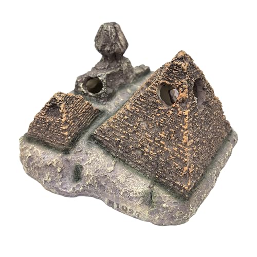 Image of M2cbridge Aquarium Decor Castle Shipwreck Ornament Underwater Landscape(Egyptian Pyramid)