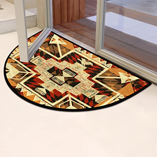 Arrow Half Round Door Mat, Native American Arrow Semicircle Door Mats, Non Slip Area Rug Soft Doormat For Front Door Indoor Entrance Wear Resistant Welcome Mat For Garage Patio Home Decor 24 X 36 In #TOP1