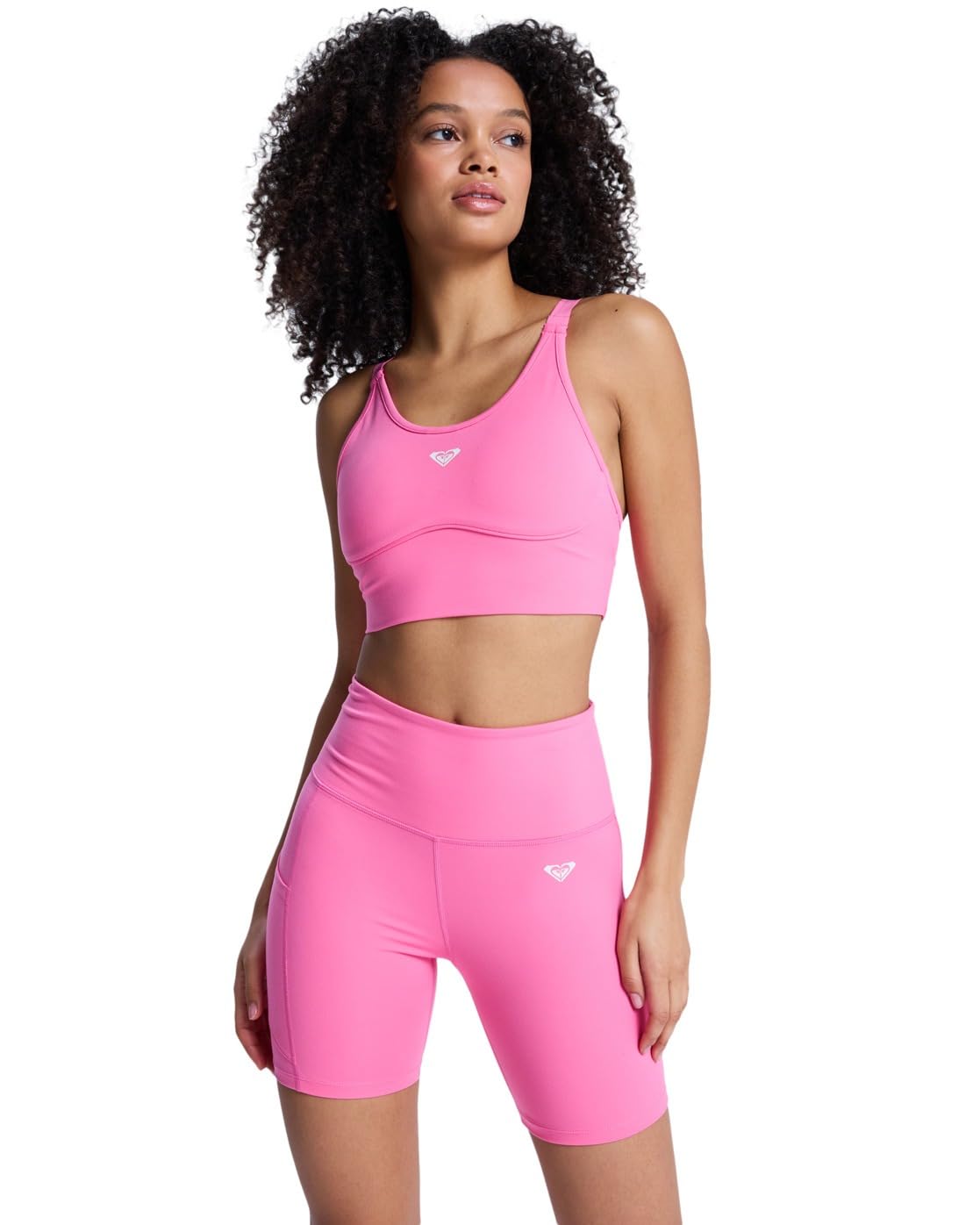 Roxy Technical Shorts Heart INTO IT Biker Womens Pink