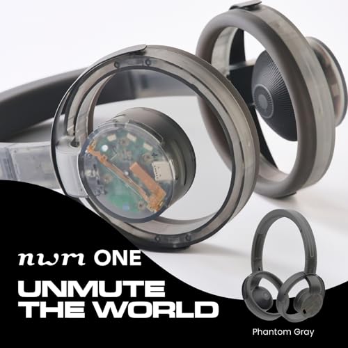 Image of nwm ONE Wireless Open-Ear Headphones | Prevents Sound Leakage with PSZ Technology (Bone Conduction Alternative) | Bluetooth 5.3 | Multipoint | 20-Hour Battery Life with Microphone | Phantom Gray