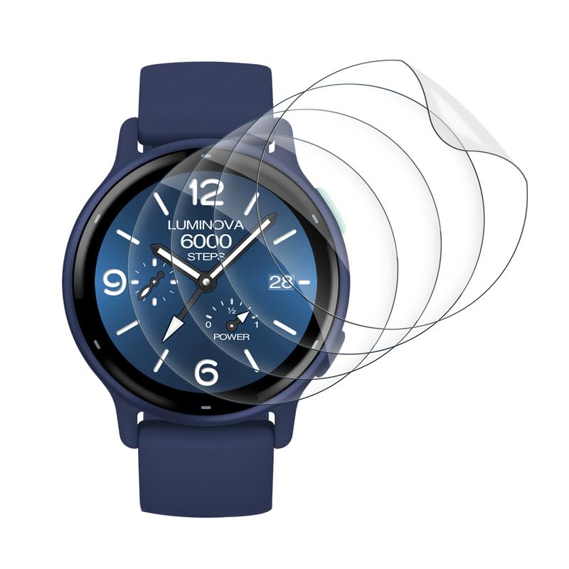 Sinskyhoo 4 Stück Folie für Garmin Vivoactive 5 Soft TPU Glasschutzfolie Anti-Fall 0.33mm Ultra-klar Schutzglas Garmin Vivoactive 5 Displayschutz Anti-Kratzen Schutzfolie Panzerfolie