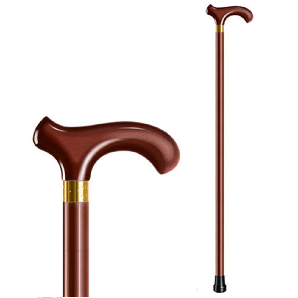 Bastón de Madera Maciza, bastón de Madera con Punta de Goma, Bastones de Senderismo/Bastones de Senderismo para Senderismo, Senderismo, Camping, Viajes, Escalada, muletas Times