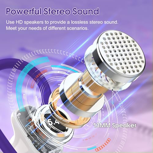 Image of Wireless Earbuds Bluetooth 5.4, 50H Playtime Sport Earphones with Earhooks
