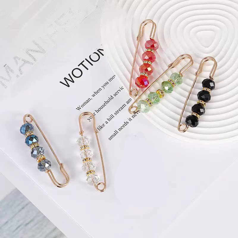 Image of Fashion Pearl Brooch, Sweater Shawl Pearl Pin, Elegant and Fashionable, Enhance your Temperament, Suitable for a Variety of Occasions to Wear (5pcs）