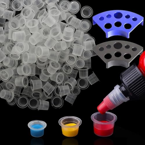 Tatoo Ink Caps Kit - SOTICA 500pcs Tattoo Ink Cups Mixed Size wit...