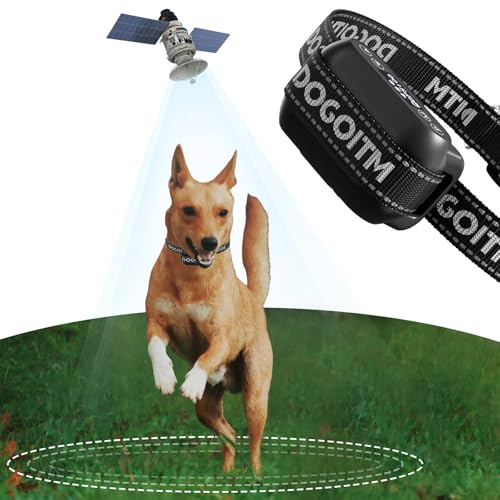 Wireless Dog Fence, GPS Dog Collar with 3 Warning Modes, Pet Containment System with Real-time Signal Updates, Electric Dog Fence Collar with Wide Adjustable Range for Most of Dogs