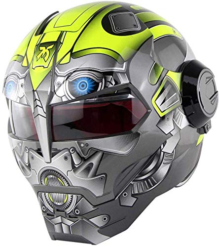 Casque de moto motocross à masque flip ouvert en acier résistant aux chocs