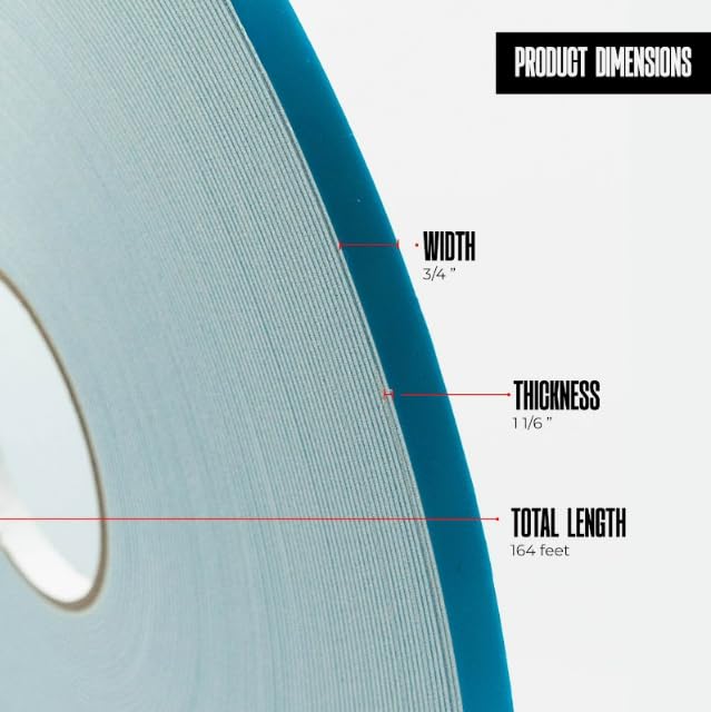 Image of Double-Sided Polyethylene Foam Glazing Tape - 3 /4 in x 1 /16 in x 164 ft (50 m) - Aama-Certified Window Glazing Tape - Closed-Cell Foam Weatherproof Interior Seal