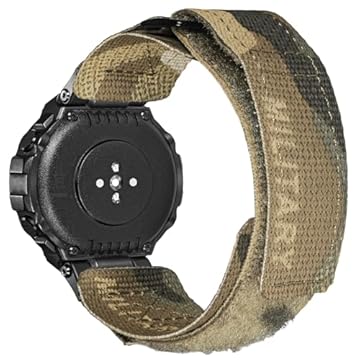 Pulseiras de relógio Hemsut compatíveis com Huami Amazfit T-Rex/T-Rex 2/T-Rex Pro/T-Rex Ultra, pulseira esportiva de nylon de camuflagem militar com design de laço trançado