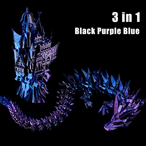 Image of PLA Filament 1.75mm, High Speed Printing Silk PLA 3D Printer Filament, Tri Color Filament Black Purple Blue 1.75 PLA Filament, 3 in 1 Coextrusion 3D Filament PLA 1.75 + /-0.02mm, 1kg /2.2lb