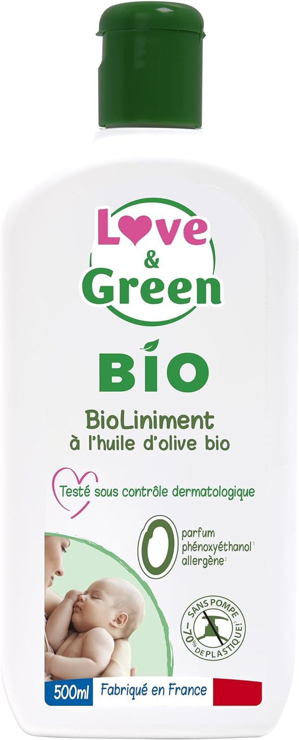 Couches Taille 1 (2-5 kg) - Pack 1 Mois (138 couches)+Bioliniment Bio 500 ml