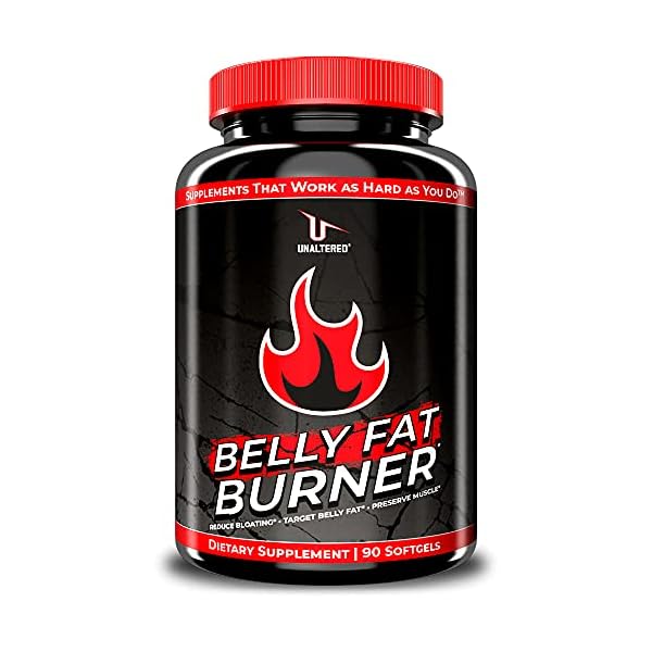 UNALTERED-Belly-Fat-Burner-Natural-Weight-Loss-Pills-for-Stomach-Fat-90-Softgels UNALTERED Fat Burner for Men - Lose Belly Fat, Tighten Abs, Support Lean Muscle - Jitter & Caffeine-Free Weight Loss Pills - 90 Ct