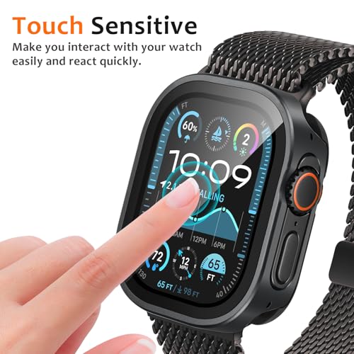 Carcasa Apple Watch Ultra 2 49mm anti-rasguños Amizee con cristal templado integrado 7