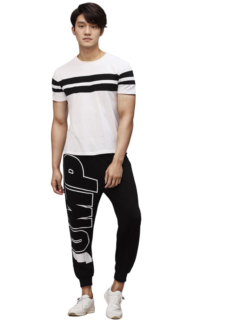 Men Black Terry with Jump Placement Printed Jogger | Printed Jogger for Men | Trackpants for Men| Sports Trackpant for Men | Cotton Joggers for Men-image-9