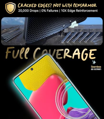 Image of Lensarmor Compatible with Samsung Galaxy M53 / M52 / F54 Screen Protector (1 Pack) - Premium 9H Tempered Glass, Military-Grade Protection, HD Clear Display, Anti-Fingerprint & Case-Friendly Fit